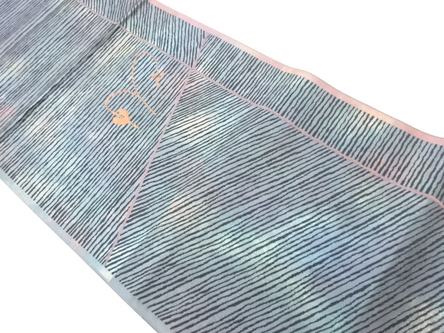 JAPANESE FUKURO OBI / WOVEN ABSTRACT PLANTS / BY WATABUN